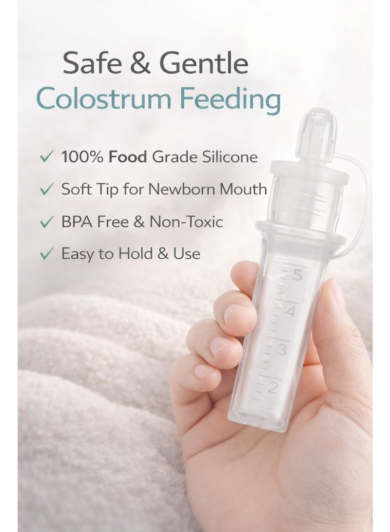 turtees Colostrum Collector Reusable Breast Milk Collector with Storage Case and Cotton Wipe, Portable Colostrum Container BPA Free - Image 4